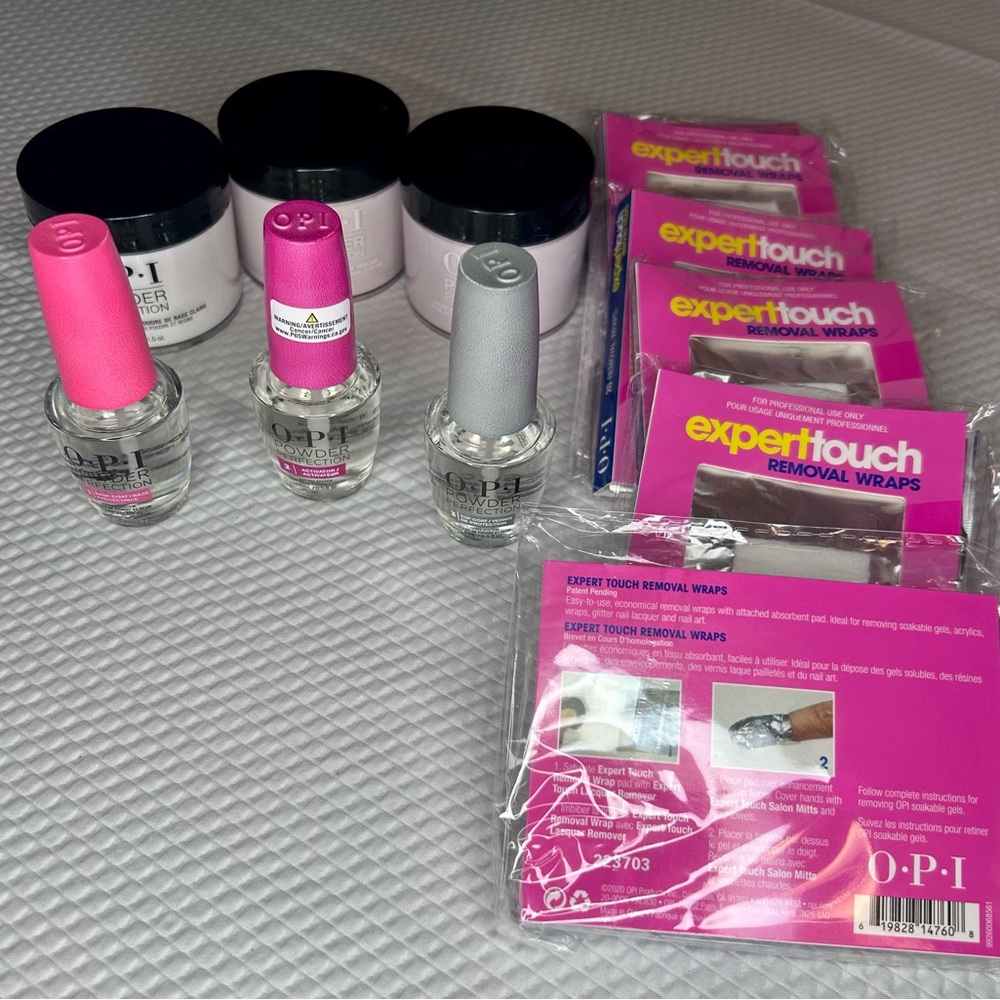 OPI Nail Care Collection with Pink and Silver Bottles